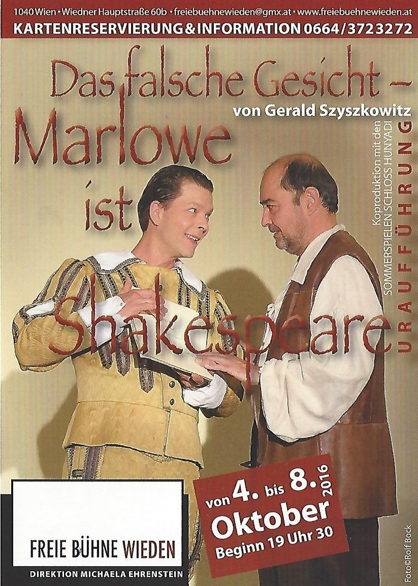 Das falsche Gesicht - Marlowe ist Shakespeare